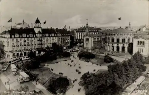 Ak Oslo Norwegen, Eidsvools plass.