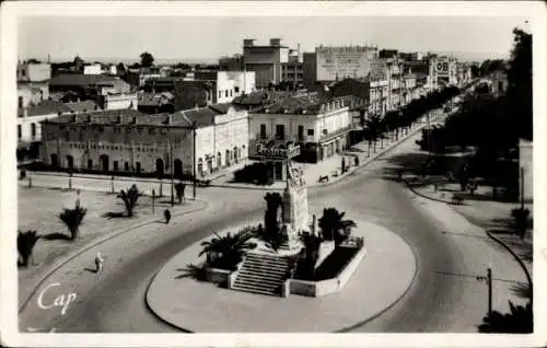 Ak Sidi Bel Abbès Algerien, Place Georges Clemenceau und Rue Prudon