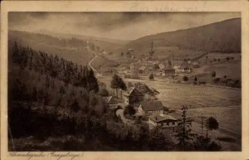 Ak Schmalzgrube Jöhstadt im Erzgebirge Sachsen, Panorama