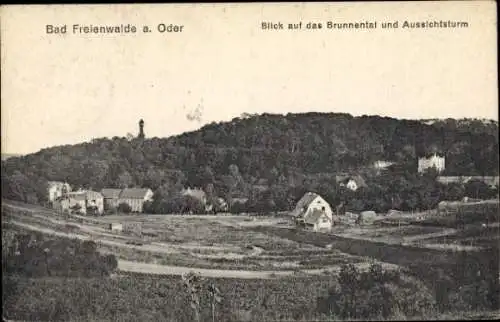 Ak Bad Freienwalde an der Oder, Brunnental, Aussichtsturm