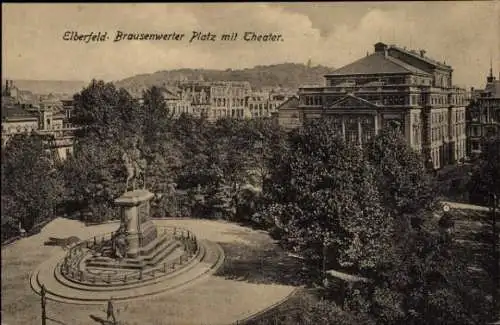 Ak Elberfeld Wuppertal, Brausenwerter Platz, Theater