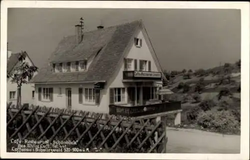 Ak Loffenau im Schwarzwald, Cafe Restaurant Schönblick