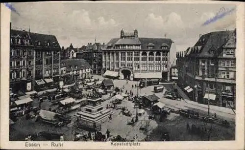 Ak Essen im Ruhrgebiet, Kopstadtplatz, Markt