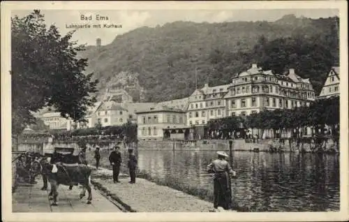 Ak Bad Ems an der Lahn, Teilansicht, Kurhaus, Personen