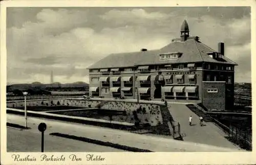 Ak Den Helder Nordholland Niederlande, Altersheim, Blick auf den Park