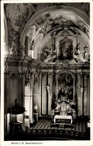 Ak Büren in Westfalen, Jesuitenkirche, Innenraum