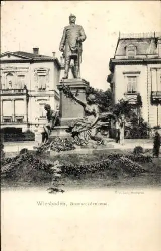 Ak Wiesbaden in Hessen, Bismarckdenkmal