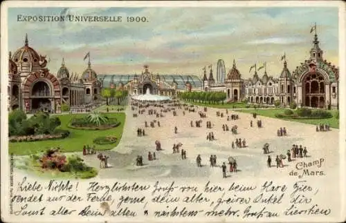 Litho Paris, Weltausstellung 1900, Champ de Mars