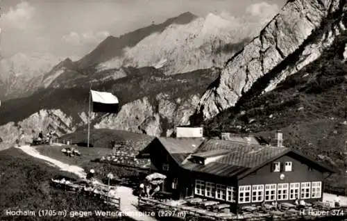 Ak Lenggries in Oberbayern, Hochalm, Wettersteinspitze