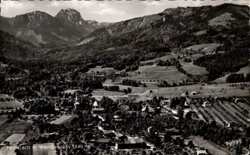 Ak Bad Feilnbach in Oberbayern, Wendelstein, Panorama, Luftbild