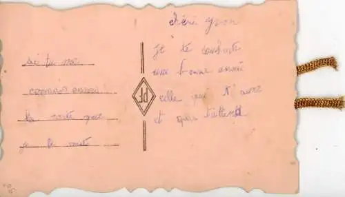 Stoff Ak Liebespaar, Porträt, Schleife