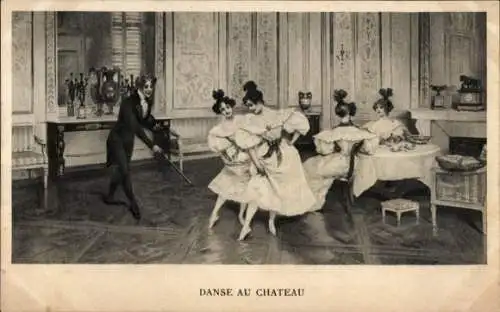 Künstler Ak Danse au Chateau