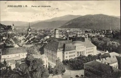 Ak Freiburg im Breisgau, Teilansicht, Universität