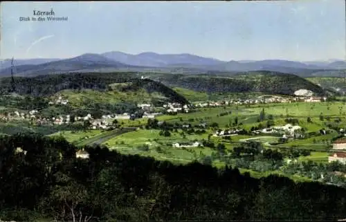 Ak Lörrach in Baden, Wiesental, Panorama