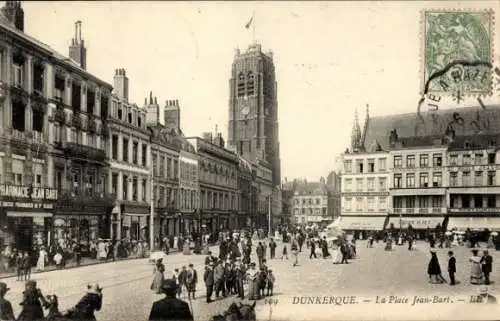 Ak Dunkerque Dünkirchen Nord, Place Jean-Bart