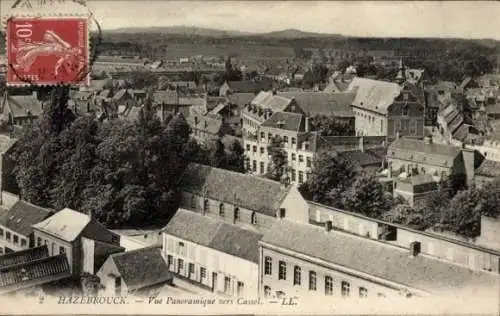 Ak Hazebrouck Nord, vue Panoramique vers Cassel