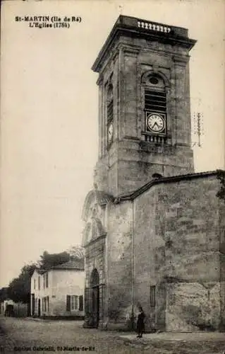 Ak Saint Martin de Ré Île de Ré Charente-Maritime, Kirche