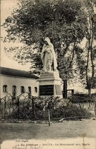 Ak Dolus d'Oléron Charente Maritime, Kriegsdenkmal