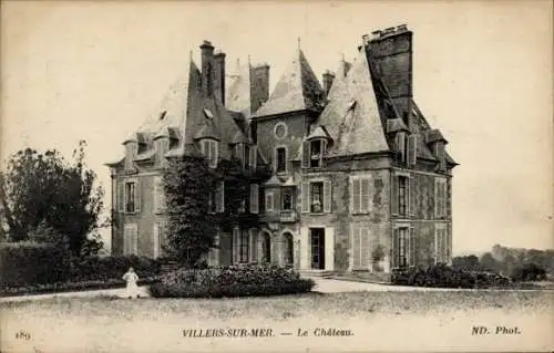 Ak Villers sur Mer Calvados, Schloss