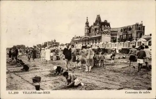 Ak Villers sur Mer Calvados, Concours de sable