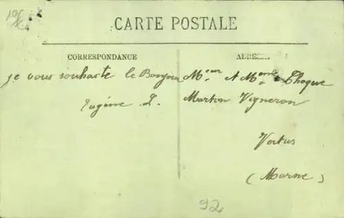 Ak Asnières-sur-Seine Hauts-de-Seine, Hochwasser Januar 1910, Quai