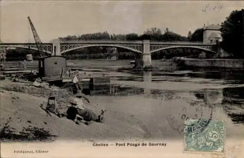 Ak Chelles Seine-et-Marne, Pont Peage de Gournay