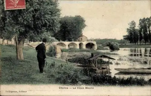 Ak Chelles Seine et Marne, alte Mühle