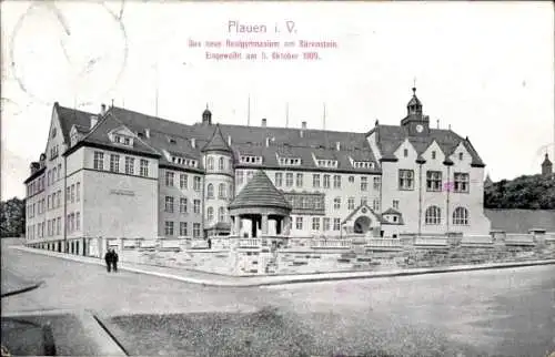 Ak Plauen im Vogtland, Realgymnasium am Bärenstein