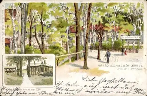 Litho Zwickau in Sachsen, Park Eckersbach