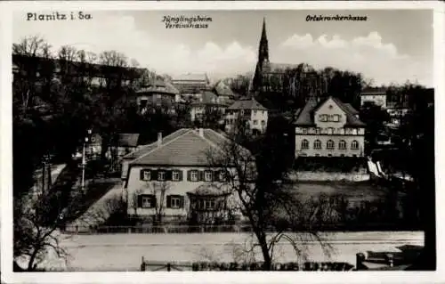 Ak Planitz Zwickau in Sachsen, Jünglingsheim Vereinshaus, Ortskrankenkasse