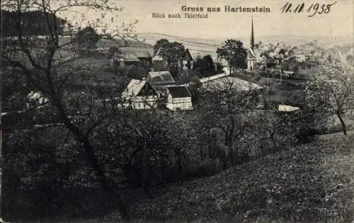 Ak Hartenstein im Erzgebirge Sachsen, Blick nach Thierfeld