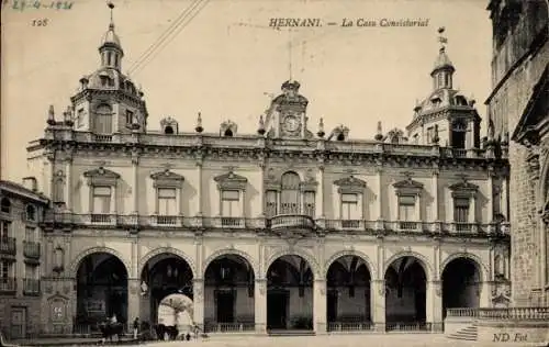 Ak Hernani Baskenland Spanien, Das Rathaus