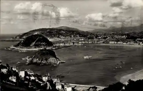 Ak Donostia San Sebastian Baskenland, Blick vom Igueldo