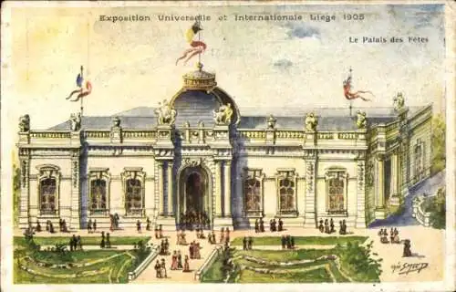 Künstler Ak Smeet, T., Lüttich Lüttich Wallonien, Weltausstellung 1905, Palais des Fetes