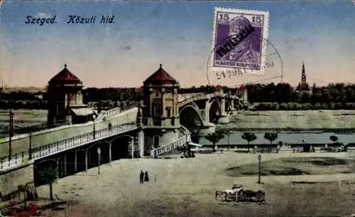 Ak Szeged Segedin Ungarn, Brücke