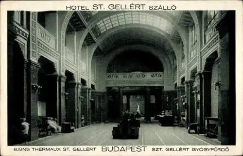 Ak Budapest Ungarn, Hotel St Gellert