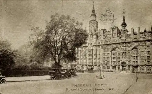 Ak London City England, Imperial Hotel, Russell Square