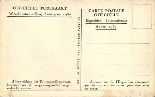 Ak Antwerpen Flandern, Weltausstellung 1930, Pariser Pavillon