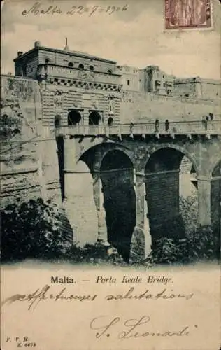 Ak Malta, Porta Reale Brücke