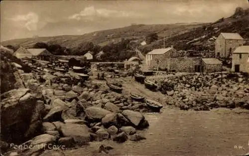 Ak Penberth South West, Penberth Cove, Häuser, Bucht