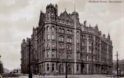 Ak Manchester England, Midland Hotel