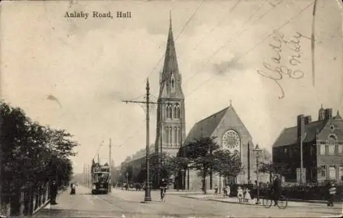 Ak Kingston upon Hull Yorkshire England, Anlaby Road