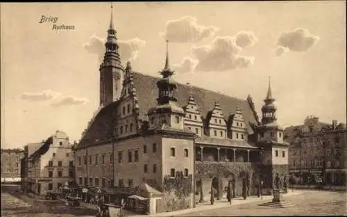 Ak Brzeg Brieg Schlesien, Rathaus