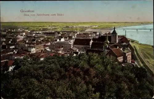 Ak Grudziądz Graudenz Westpreußen, Ort vom Schlossturm aus gesehen