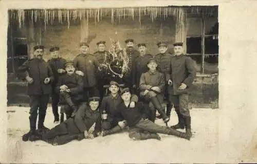 Set von 10 AK Kaiserreich  deutsche Soldaten Gruppenbild 