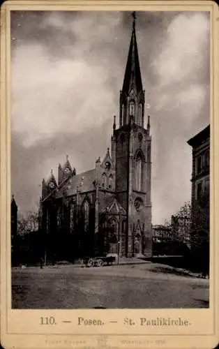 CdV Poznań Posen, St. Paulikirche, 1892