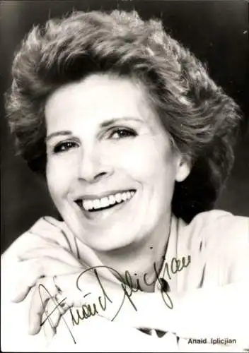 Ak Schauspielerin Anaid Iplicjian, Portrait, Autogramm