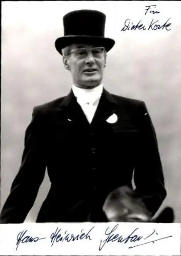 Ak Schauspieler Hans-Heinrich Isenbart, Portrait, Autogramm