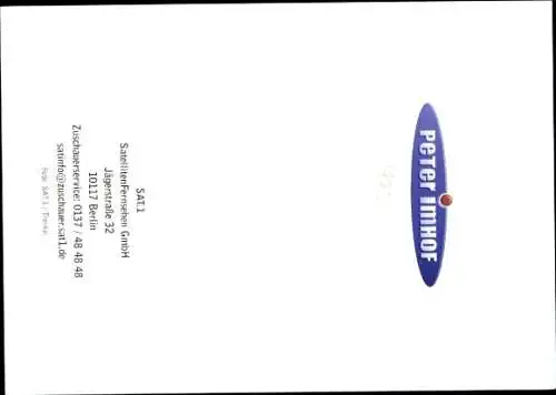 Ak Schauspieler Peter Imhoff, Portrait, Autogramm