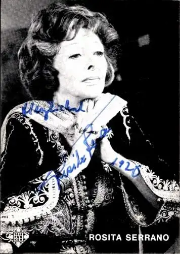 Ak Schauspielerin und Sängerin Rosita Serrano, Portrait, Autogramm